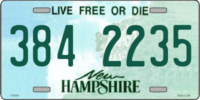 NH license plate 3842235