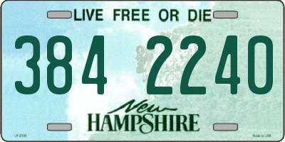 NH license plate 3842240