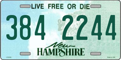 NH license plate 3842244