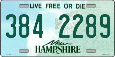 NH license plate 3842289