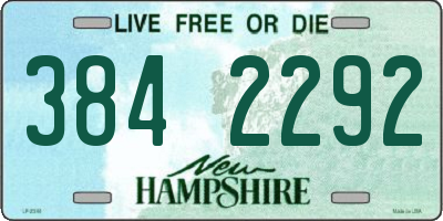 NH license plate 3842292