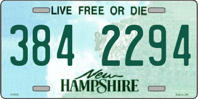NH license plate 3842294