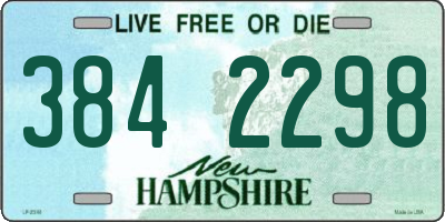 NH license plate 3842298