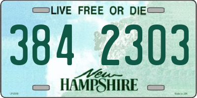 NH license plate 3842303