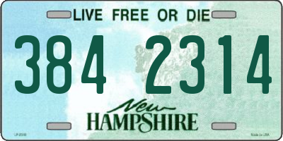 NH license plate 3842314