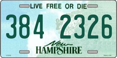 NH license plate 3842326