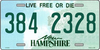 NH license plate 3842328