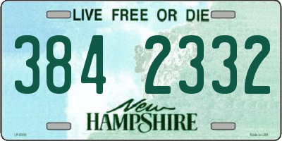 NH license plate 3842332