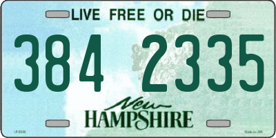 NH license plate 3842335
