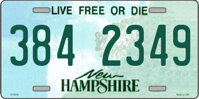 NH license plate 3842349