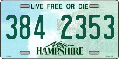 NH license plate 3842353