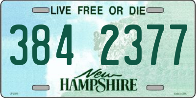 NH license plate 3842377