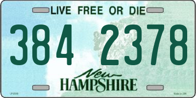 NH license plate 3842378