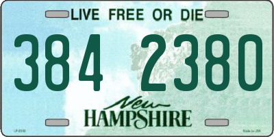 NH license plate 3842380