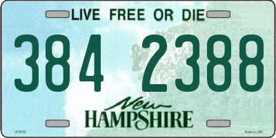 NH license plate 3842388