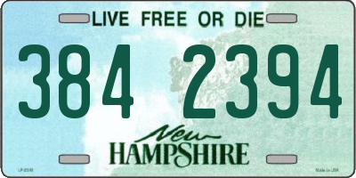NH license plate 3842394