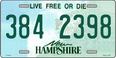 NH license plate 3842398