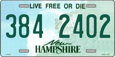 NH license plate 3842402