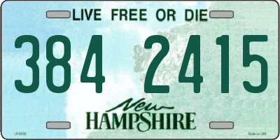 NH license plate 3842415