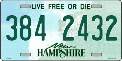 NH license plate 3842432