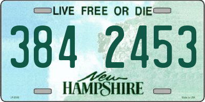 NH license plate 3842453