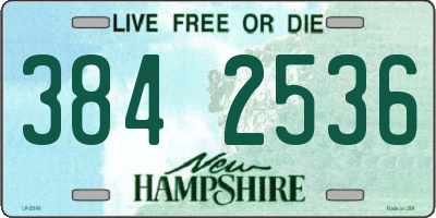 NH license plate 3842536