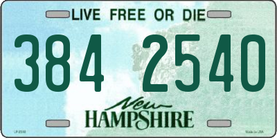 NH license plate 3842540