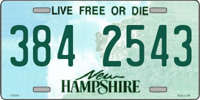 NH license plate 3842543