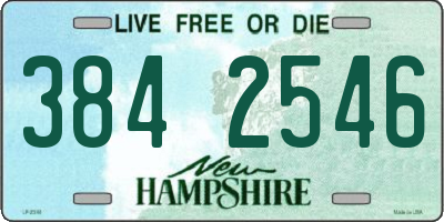 NH license plate 3842546