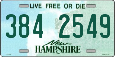 NH license plate 3842549