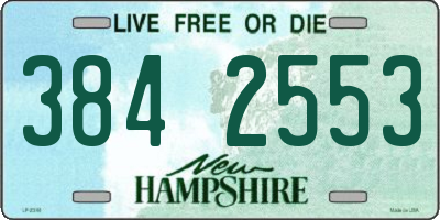 NH license plate 3842553