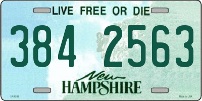 NH license plate 3842563