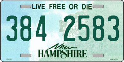 NH license plate 3842583