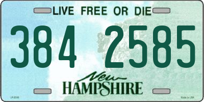 NH license plate 3842585