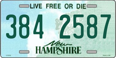 NH license plate 3842587