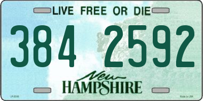 NH license plate 3842592