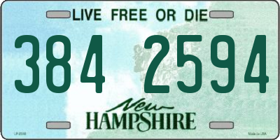 NH license plate 3842594
