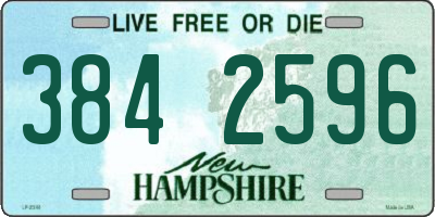 NH license plate 3842596