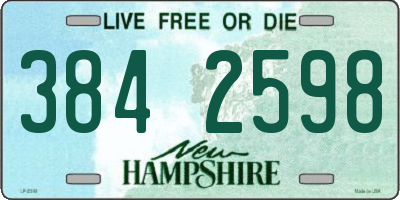 NH license plate 3842598