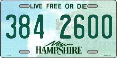 NH license plate 3842600