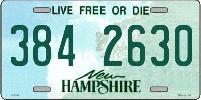 NH license plate 3842630