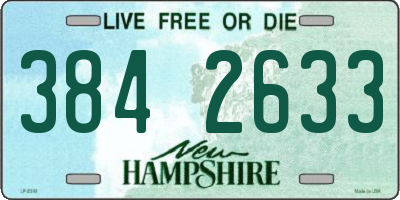 NH license plate 3842633