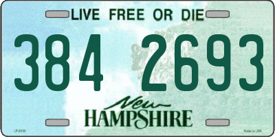 NH license plate 3842693