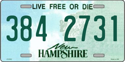 NH license plate 3842731