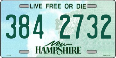 NH license plate 3842732