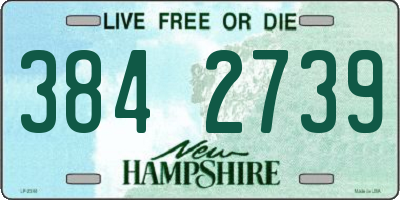 NH license plate 3842739