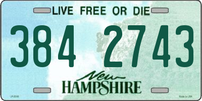 NH license plate 3842743