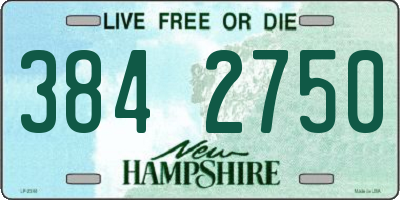 NH license plate 3842750