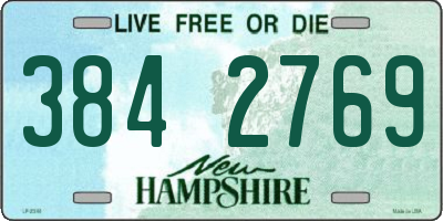 NH license plate 3842769