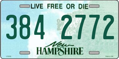 NH license plate 3842772